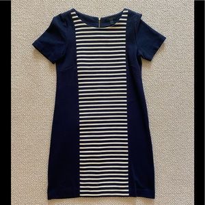 J Crew Striped Back Zip Dress
